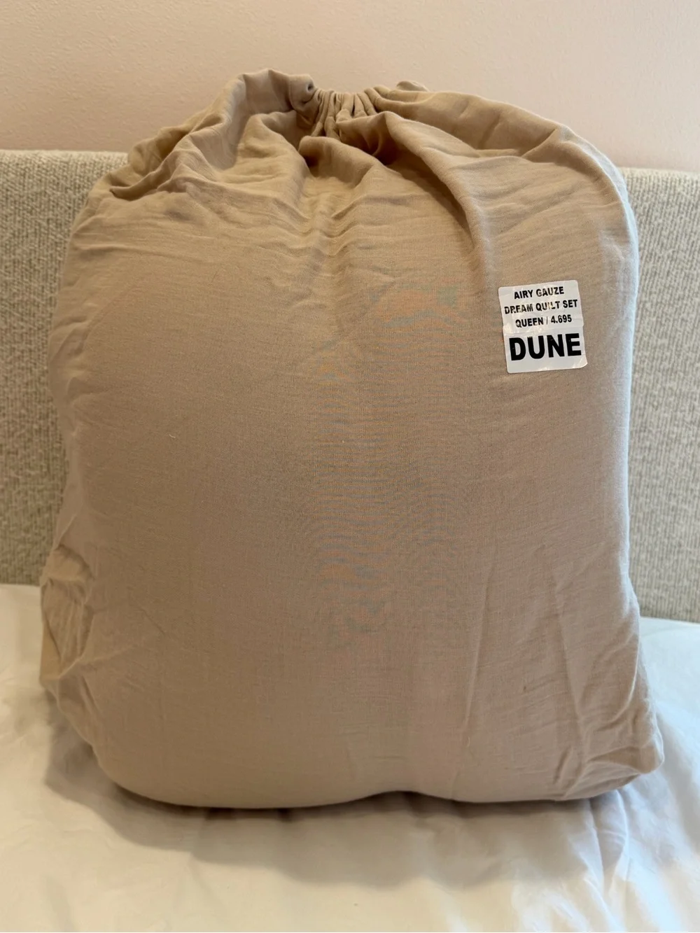 Quince Organic Airy Gauze Dream Quilt Set Full/Queen Dune